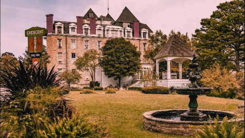 The famoulsy haunted Crescent Hotel in Eureka Springs, Arkansas.