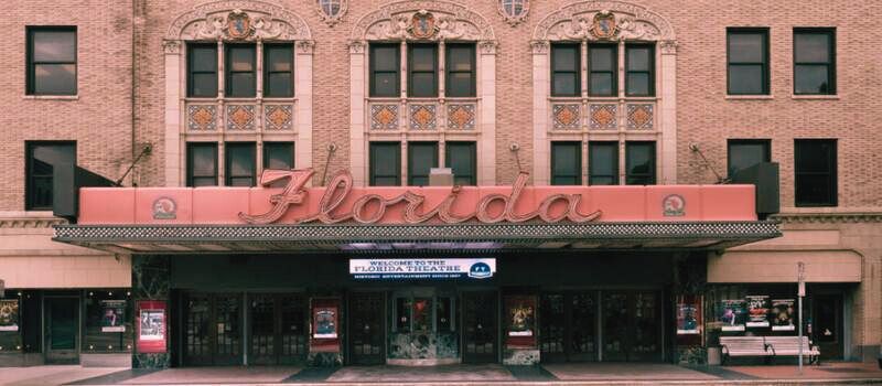 The Florida Theatre in downtown Jacksonville, an iconic venue known for its beautiful design and cultural heritage.