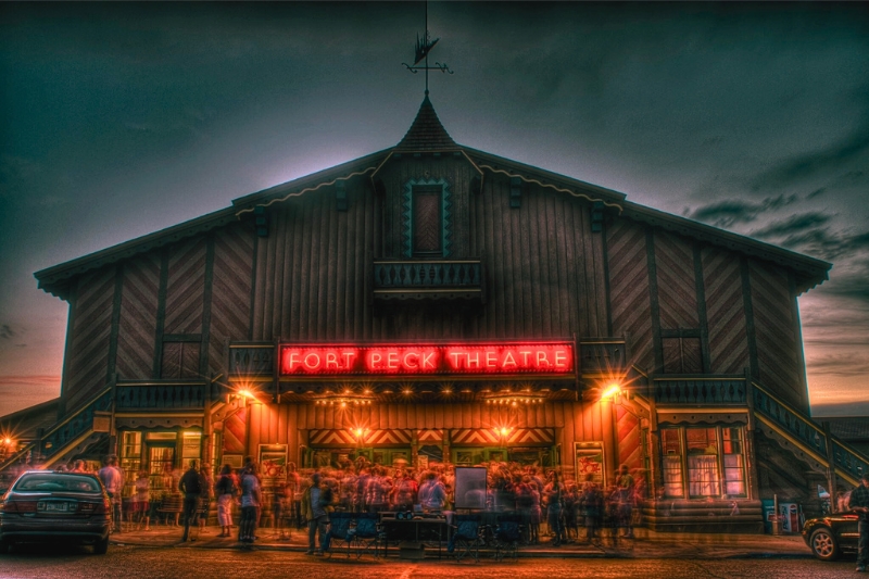 The Fort Peck Theatre, a beautifully restored building constructed during the 1930s Great Depression, continues to host live performances, even as one of the most haunted places in Montana.