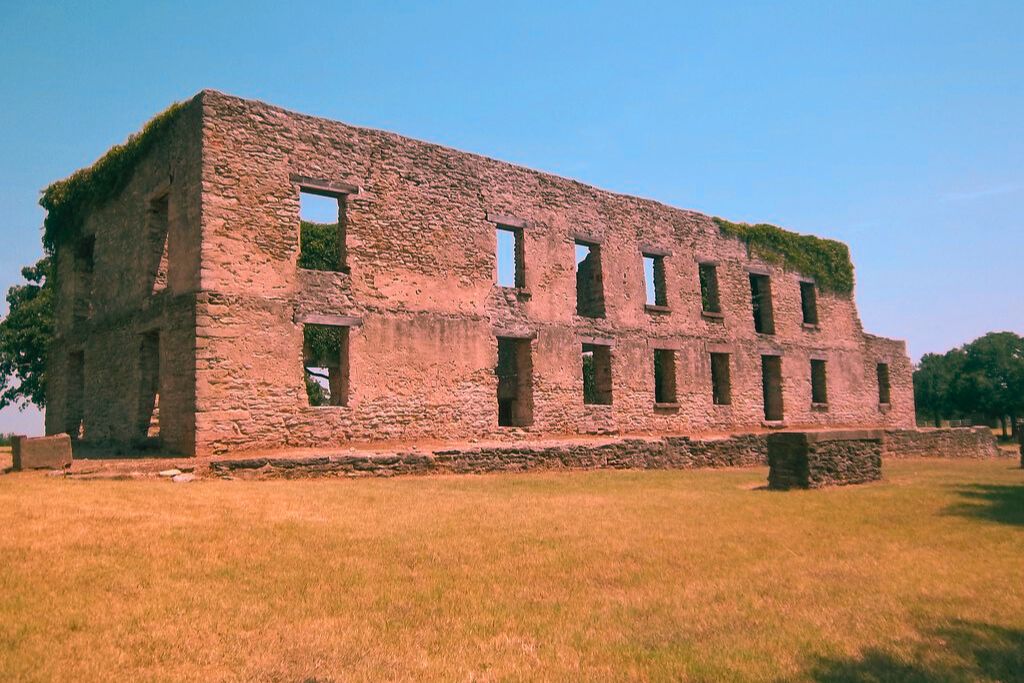 An old fort in a field, Fort Washita is famed for being one of the most haunted sites in Oklahoma.