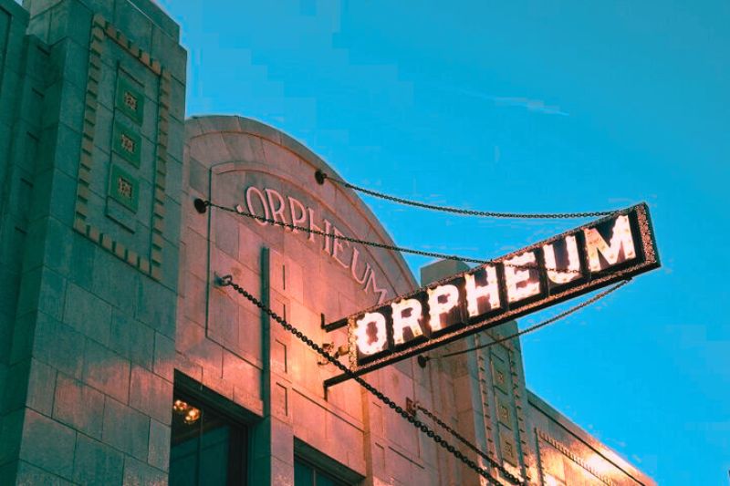 The Orpheum Theatre, listed among South Dakota's most historic locations.