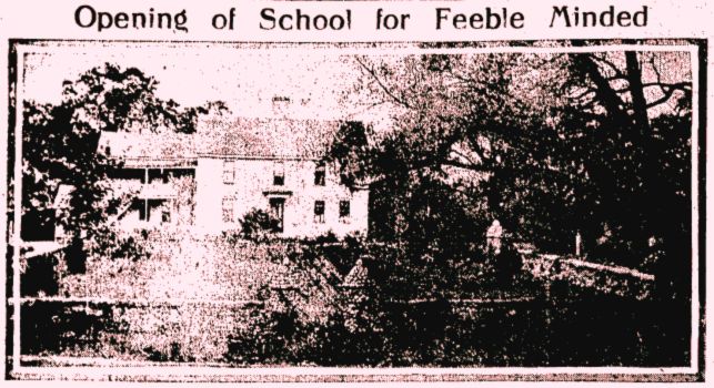 An old newspaper article announcing the opening of the Ladd School, noted as one of Rhode Island's most haunted places.
